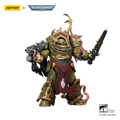 Image of JOYTOY Death Guard Warhammer 40k 1 /18 Action Figure Death Guard Blightlord Terminator 3 with Combi-Bolter and Bubotic Blade Collectible Gifts,Toys for Kids 15+ and Adults 4.8-inch