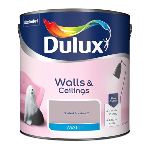 Dusted Fondant Walls & Ceilings Matt Emulsion Paint 2.5L – Smooth Creamy Finish, Quick Dry, Low VOC, Easy Application for Interior Walls & Ceilings