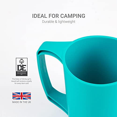 Lifeventure Ellipse Reusable Mug for Camping, Travel & Outdoor - Teal (Pack of 4)