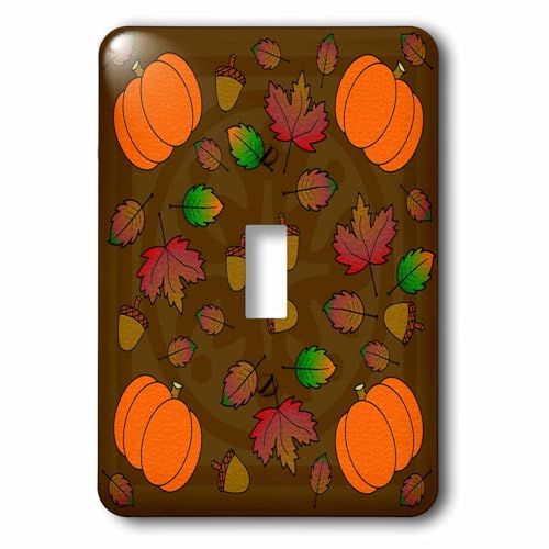 Interrupteur à baïonnette au graphisme de feuilles d'automne et de citrouille - 2