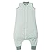 molis&co. Gigoteuse pour bébé avec pieds. 1.0 TOG. Taille 1 année. Idéal pour le printemps et l'automne. Vichy Green. 100% coton organique (GOTS).