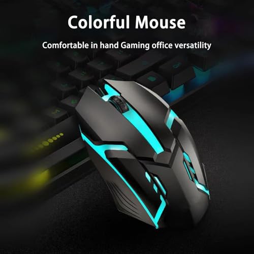 Image of Wired Gaming Mouse RGB | 7-Color LED Breathing Light | High Precision USB Optical Mouse for PC, Laptop, Gaming & Office | Ergonomic Design | Fast Click Response | Plug & Play RGB Mouse