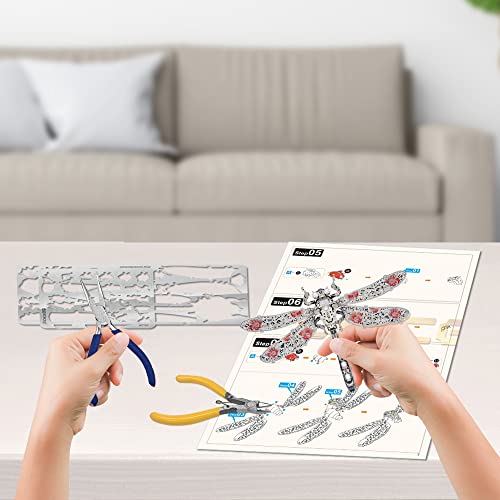 Piececool 3D Puzzles For Adults, Dragonfly Metal Model Building Kits Insect Themed Brooch Assembling Diy Crafts Creative Birthday Gifts,25Pcs #TOP3