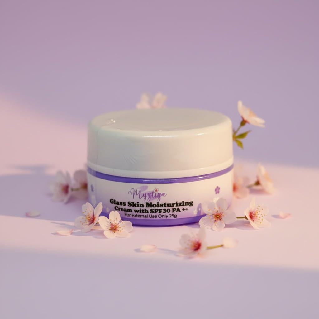 Glass Skin Face Set featuring the Glass Skin Soap 135 GM , Toner 60 ML, Serum 30 ML, and Moisturizing Cream with SPF 30 ++ 25 GM: Achieve Radiant, Hydrated, & Glass-Like Skin