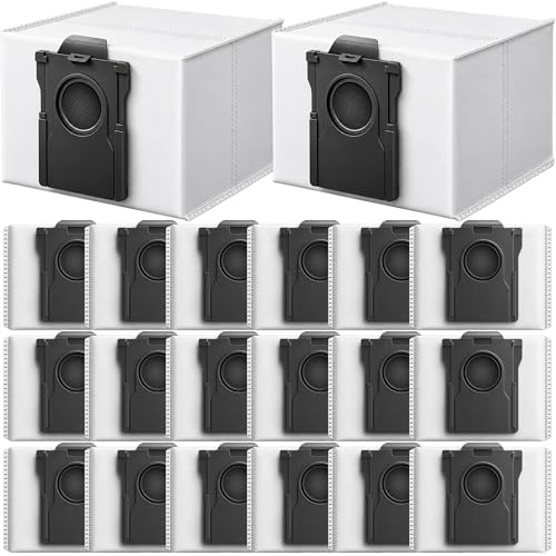 20Pack Dust Bags Compatible with Dreame X60 Max/X50 Ultra/X40 Ultra/X30 Ultra/L60 Pro/L50 Ultra/L40 Ultra Gen 2/L10s Ultra 3.2L Large Capacity Activated Carbon Bags Four-Layer 9 Week