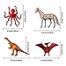 DOITEM 60 Pcs Assorted Dinosaur, Ocean, Sea, Farm, Jungle, Wild Animals & Dinosaurs Figure Realistic Plastic Zoo Play Set - Small Toys for Kids, Cupcake Topper, Party Favors