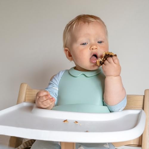 Hxeternal Hochstuhltablett passend für Stokke Tripp Trapp Stuhl mit glatter Oberfläche und starker Saugkraft - Hergestellt aus lebensmittelechtem Kunststoff (BPA BPS BPF blei- und phthalatfrei) - Weiß