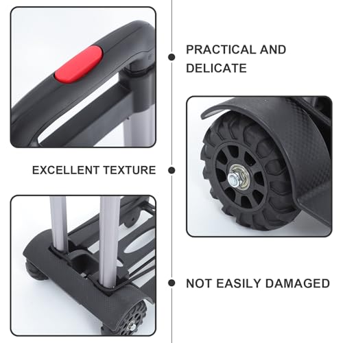Chariot pliable léger compact robuste avec poignée réglable