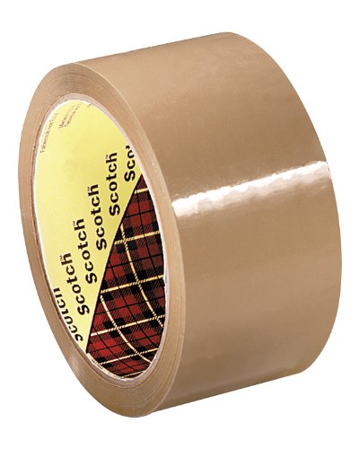 Scotch Box Sealing Tape 371 Tan, 48 mm x 100 m, Performance, Conveniently Packaged (Pack of 6)