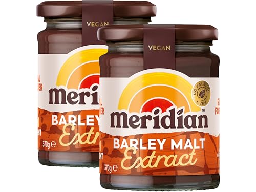 Meridian Barley Malt Extract 370g | Natural Unrefined Sweetener for Baking & Cooking | Rich Malty Flavour Vegan Friendly | from SuperfoodUK (Pack of 2)