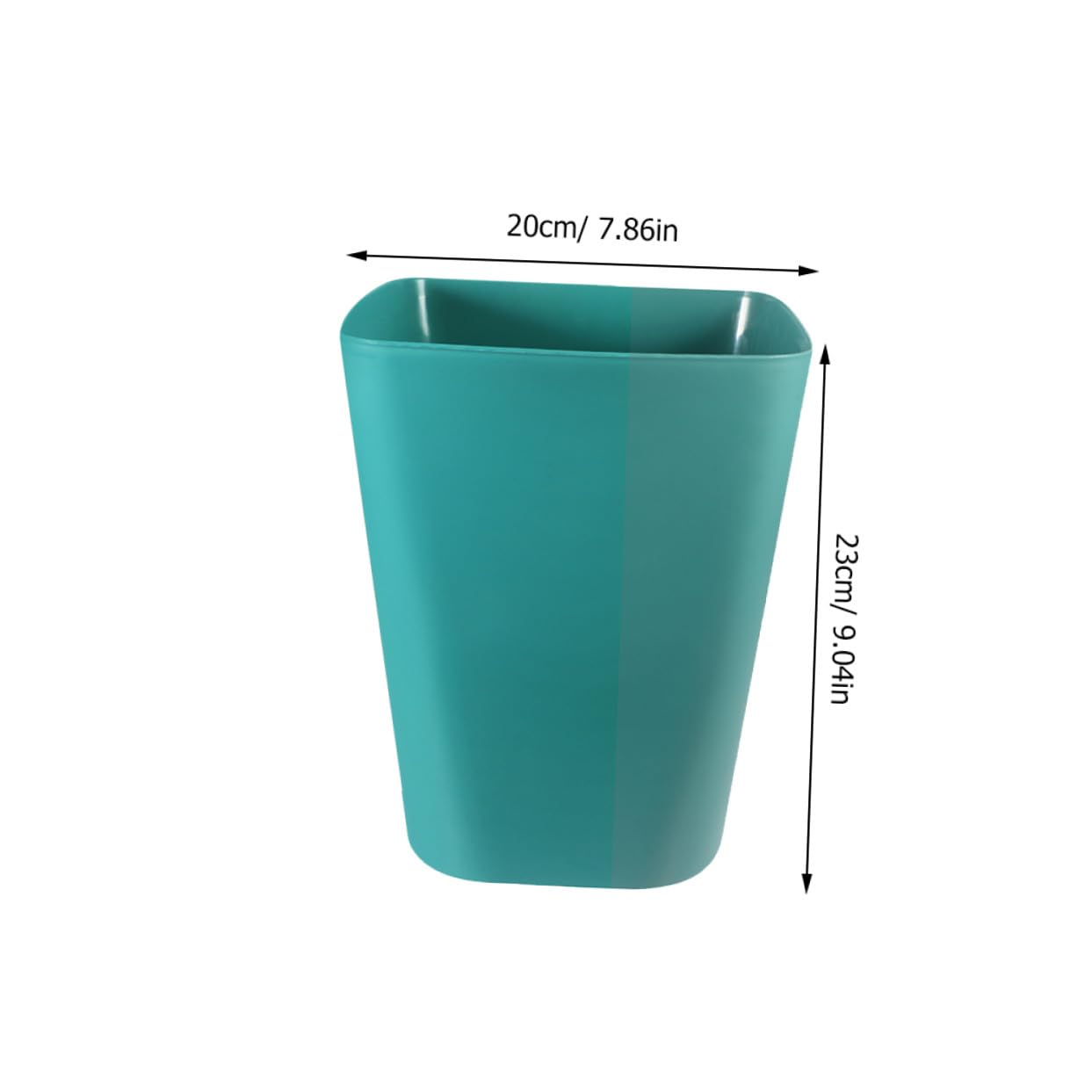3pcs Outdoor Trash Can Set Small Square Blue Multi-use Litter Bin Plastic Wastebasket for Bathroom Kitchen Office Storage