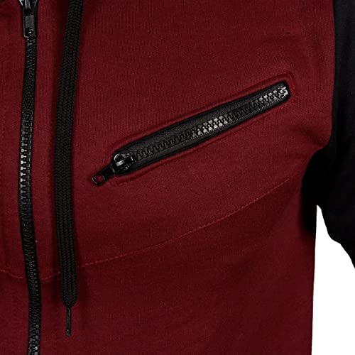 Jaqueta De Moletom Lisa Blusa Com Zíper E Bolso Opice (GG, Vinho Ziper)