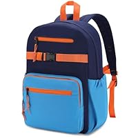 RAVUO School Bag for Boys, Cute Kids Backpack Lightweight Water Resistant Toddlers Bookbag with Chest Strap,Blue