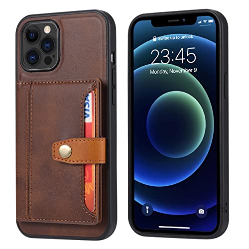 Porte-cartes de luxe en cuir véritable pour iPhone 12 Pro Max