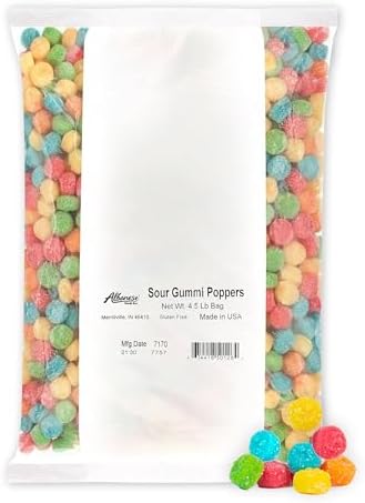 Albanese Candy, Sour Gummi Poppers, 4.5-pound Bag