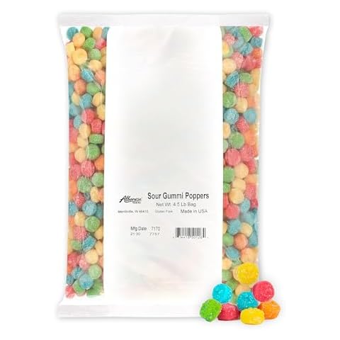 Albanese World's Best Sour Gummi Poppers, 4.5lbs of Candy Cover