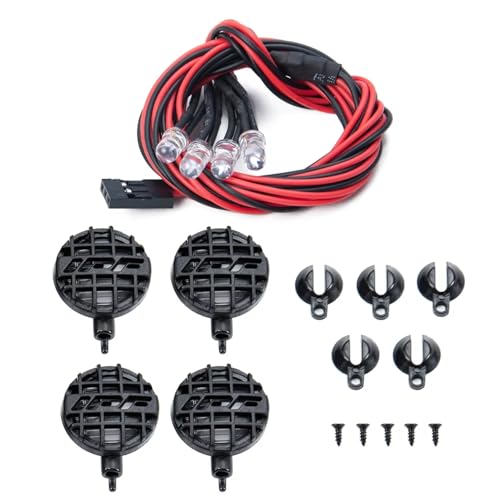 Kit de luces de techo de 4 piezas para rutas nocturnas de montaña con Axial SCX10 y Wraith RR10