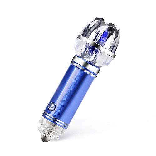 VADIV Purificador de Aire Coche Iónico, Desodorante Purificador Ionizador Elimina Pollen Humo Mal Olor Fumar Ideal para Automóvil o RV y Coche Regalo - Azul (sin Perfume)