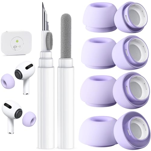Image of 4 Pairs Replacement Ear Tips for AirPods Pro 2nd /1st (Purple)