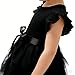Toddler Girl Tulle Dress Summer Ruffle Sleeveless Baby Girl Birthday Fashion Casual Holiday Dresses 2-6Y (US, Age, 5 Years, Black)