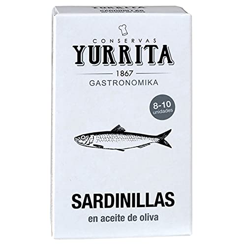 Yurrita Gourmet Sardinen eingelegt in Olivenöl in der Dose, Sardines in Olive Oil, mit Salz, aus Spanien 120 g Cover