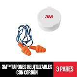 Tapones para oídos de seguridad 3 tapones para oidos seguridad marca 3M (3)