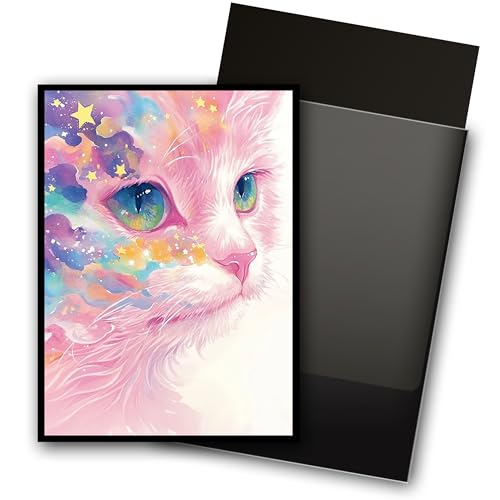 MTG Card Sleeves, Ultra Clear Front & Matte Finish Back, 100 Count Standard Size Matte Art Sleeve for Magic The Gathering (Cat) — view 2