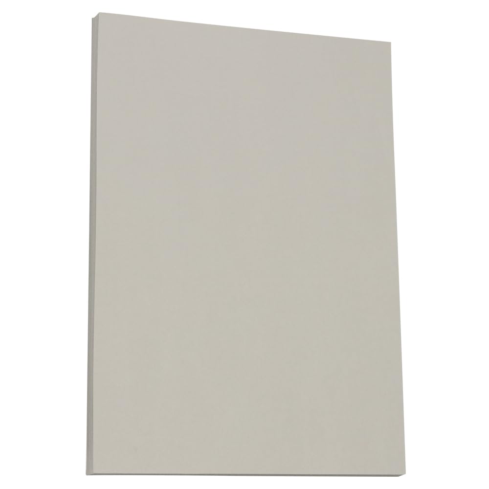JAM PAPER Vellum Bristol 65lb Cardstock - 8.5 x 11 Coverstock - 147 gsm - Grey - 50 Sheets/Pack