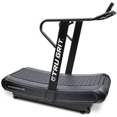 Tru Grit Fitness Runner Manual Treadmill, Exercise Equipment, 6 Resistance Levels, LCD, for Runners and Fitness Enthusiasts - Black