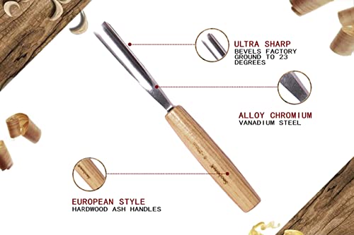 Seabotek Full Size Wood Carving Tools Set Of 12 With Canvas Bag - Gouges And Carving Chisels For Beginners, Hobbyists And Professionals #TOP4