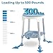 KSITEX Shower Chair Stool for Inside Shower, Small Corner Plastic Stool for Shower 300 Lb,360° Swivel Bath Shower Seat for Seniors Adults Sitting, Adjustable Bathtub Stool with Storage Tray