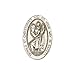 Antique Silver Tone St. Christopher Visor Clip
