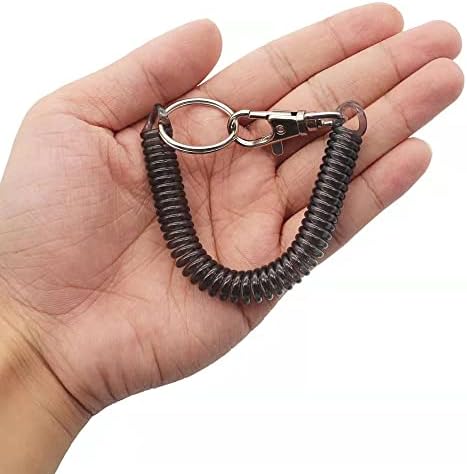 3 Pcs Spring Keychain Plastic Keychain Spring Key Holder Security Keychain Anti-Lost Keychain Stretchy Spiral Keyring for Keys Wallet Phone