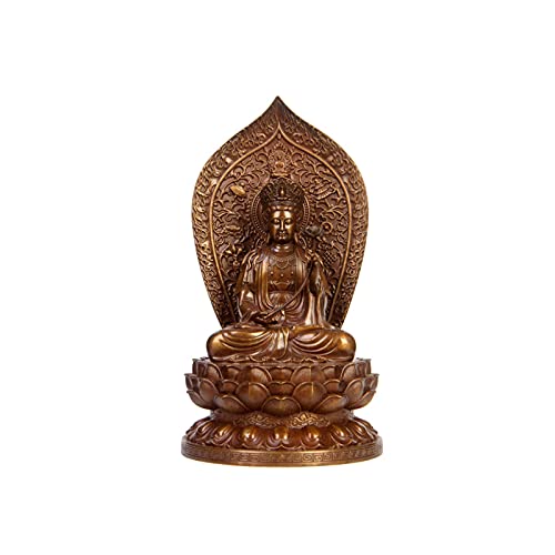Sculpture zen bouddha ornement cuivre pour porche maison et cour exterieure