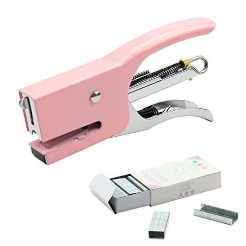 Cucitrice Manuale in Metallo Rosa