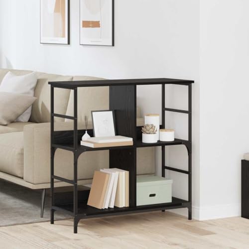 Generico Librería Roble Negro 78.5 x 33 x 82 cm Madera Multicapa, Librerías, 882755