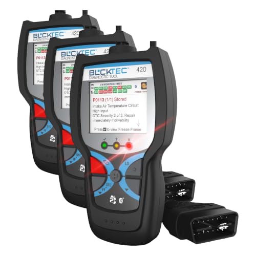 Image of BLCKTEC 420 Bluetooth OBD2 Scanner Diagnostic Tool - Vehicle Code Reader for Car - Clears Check Engine Light - Comes with Premium OBD App On IOS & Android - Works For All Cars 1996 & Newer (Pack of 3)