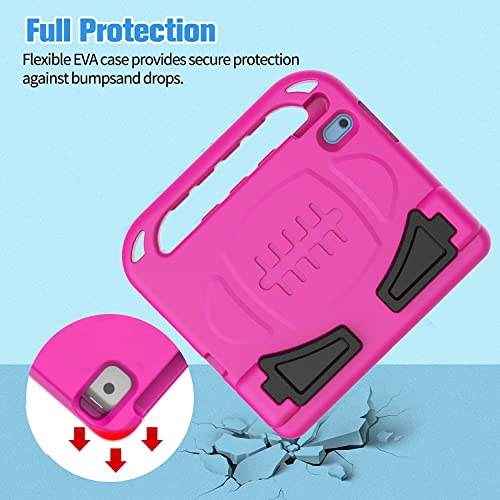Coque résistante aux chocs iPad 10.9 2022 rose avec support pliable et vitre intégrée - 6