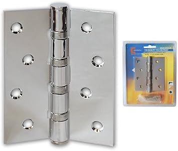 CONSTRUCTOR Steel Door Hinge W/Ball Bearings Chrome Polish Finish
