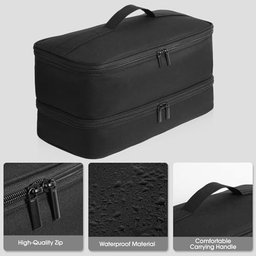 GENCAM Double-Layer Carrying Case for Shark Flexstyle, Travel Case for Shark 430/440 Flexstyle or SpeedStyle, Portable Storage Case for Shark Flexstyle FlexFusion/Dyson Airwrap Styler and Attachments
