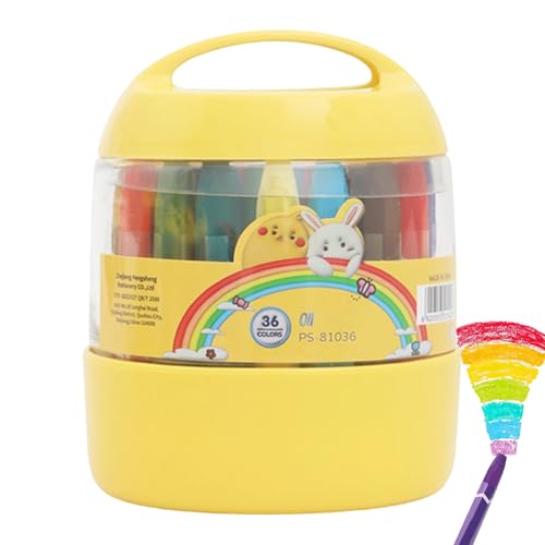 Crayons For Kids - 36 Colors Washable Coloring Pencils, Kids Crayon Set Non- Art Supplies For Children Ages 3-12 School Preschoo