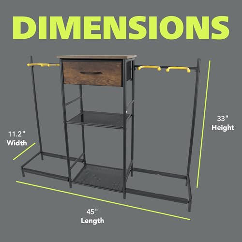 Pearington 3-Tier Multi Guitar Floor Stand with Amp Stand and Cloth Drawer, Space-Saving Floor Guitar Rack for 4 Acoustic, Electric, or Bass Guitars and Ukeleles - Thumbnail 7