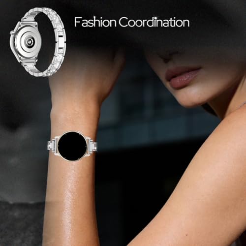 Correa metálica con diamantes delgados 20mm para Garmin Vivoactive miniatura 6