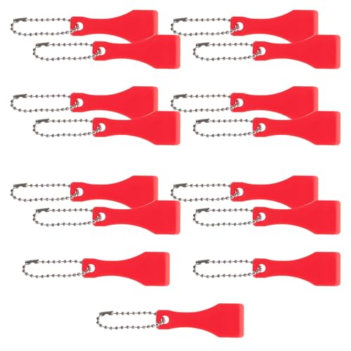 Abaodam Lot de 15 Grattoirs de Cartes à Gratter en Plastique Rouge, Outil Léger et Portable pour Jeux de Grattage et Tickets de Loterie Lors de Fêtes
