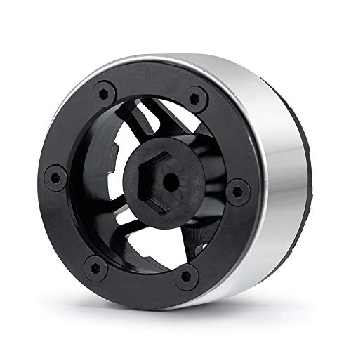 QUE-T 4pcs 1.9" Beadlock Wheel Rims for 1/10 Scale Axial SCX10 D90 D110 CC01 RC Crawler Car