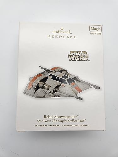 Hallmark Star Wars 2010 Snowspeeder Hanging Ornament - Luke Skywalker - White Plastic - General Display