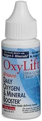OxyLift® Sixpack, All Natural Daily Oxygen & Mineral Booster with Ionic Minerals, Enzymes, Amino Acids & Beneficial Subtle Energy Booster/ Supplement 6 bottle package.