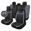 CAROMOP Breathable Car Seat Covers Full Seats,3D Air Mesh Cloth Seat Covers for Cars, Split Bench Compatible Car Interior Covers, Universal Fit Most Car Sedan Truck SUV(Black/Gray)