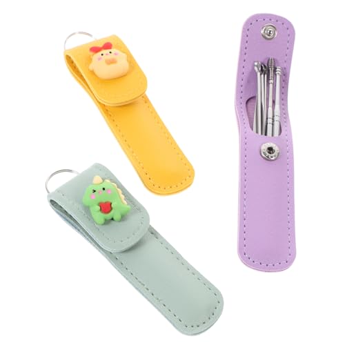 Healeved 3-Piece Cartoon Ear Spoon Set Earwax Digger Ears Cleaner Ear Lavage Kit