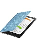 FOWNRINAJI Glitter Blue | Case for 7 Paperwhite 2025 12Th Gen Ultra Clear Soft Flexible Glitter TPU Back Cover Light Shell with Auto Wake/Sleep